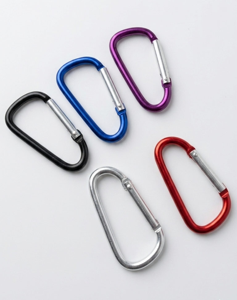 Carabiners - Compact Sized Keychain or Small Duty - Set of 5