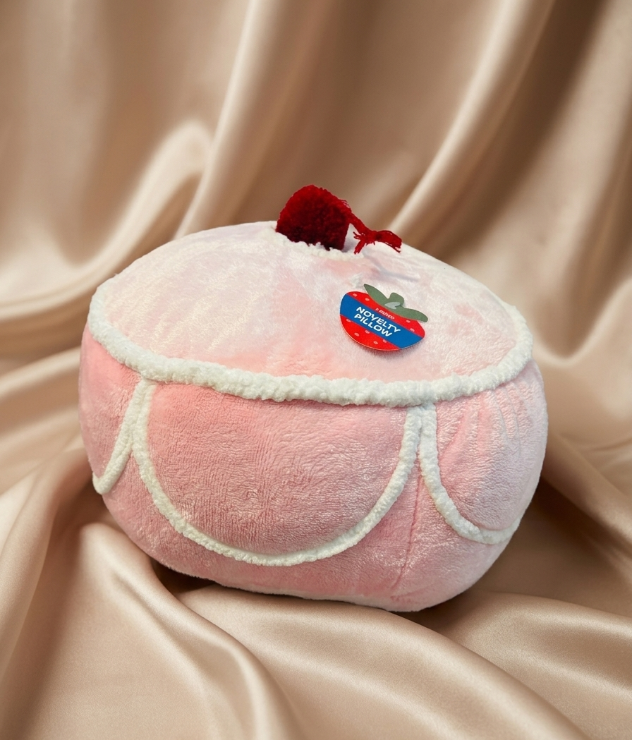 Pillow - Pink Cake with a Cherry on Top