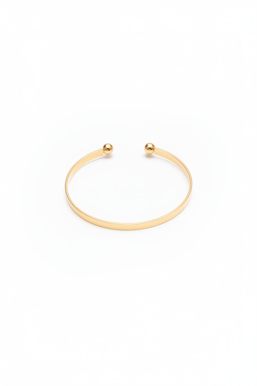 Bracelet - Gold Tone Textured Geometric Pattern