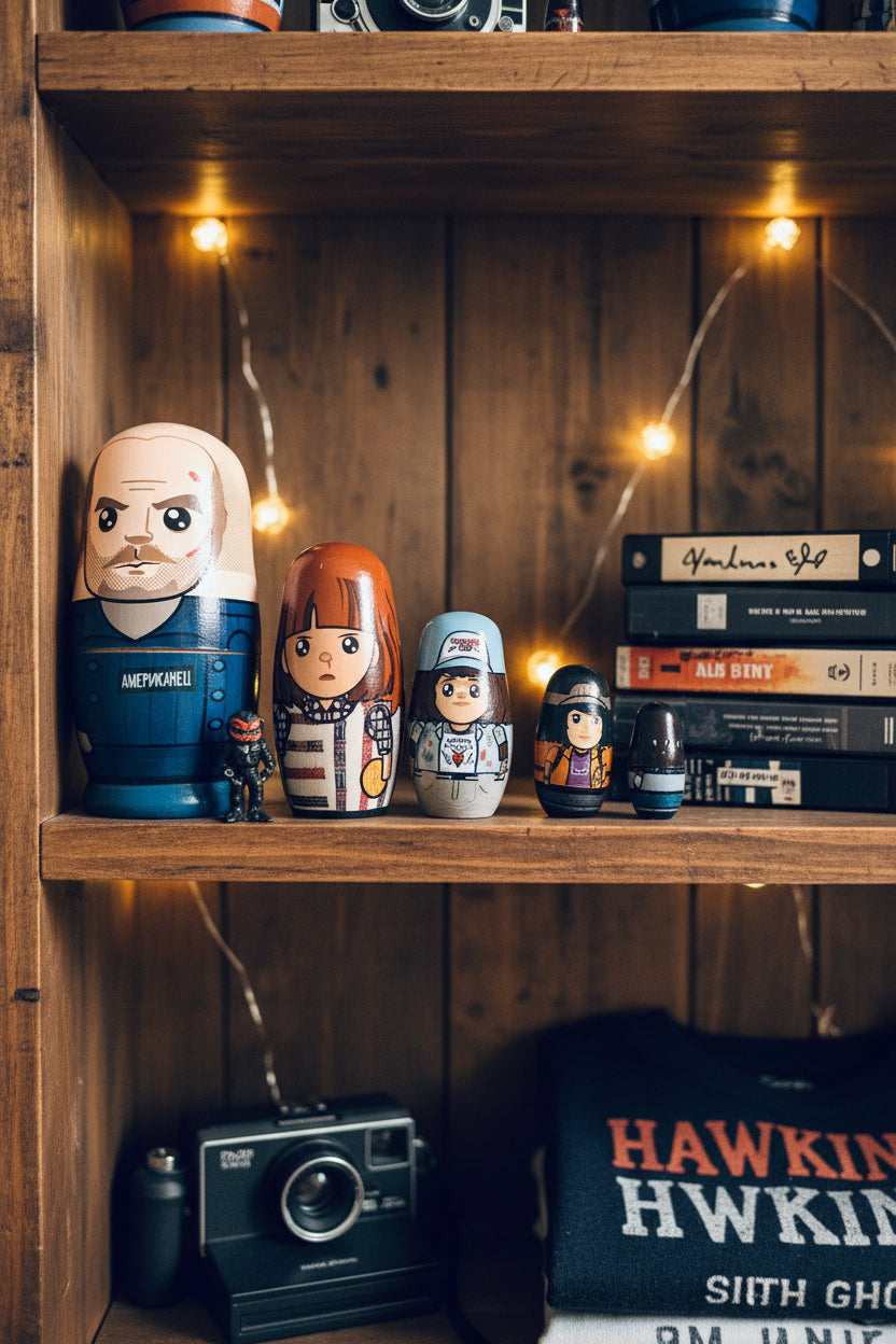 Wooden Nesting Dolls Set - Stranger Things - 6 Piece - Collectible