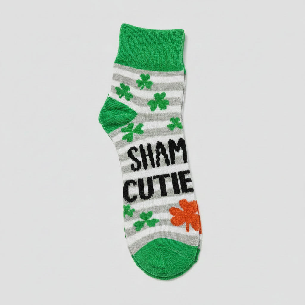 Ankle Socks -St Patrick's Day - Shamrock Cutie - Size 5-9
