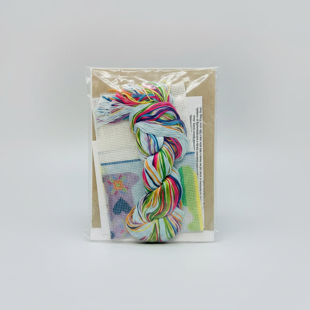 Needlepoint Kit - Canoodles - LOVE - 7" x 7"