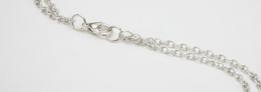 Necklace - Red Rhinestone - Silver Tone Heart