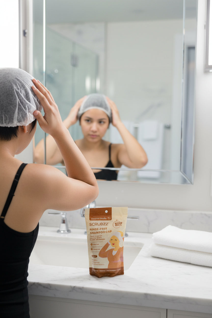 Rinse Free Shampoo Cap - No Rinse - No Bathing - No Residue