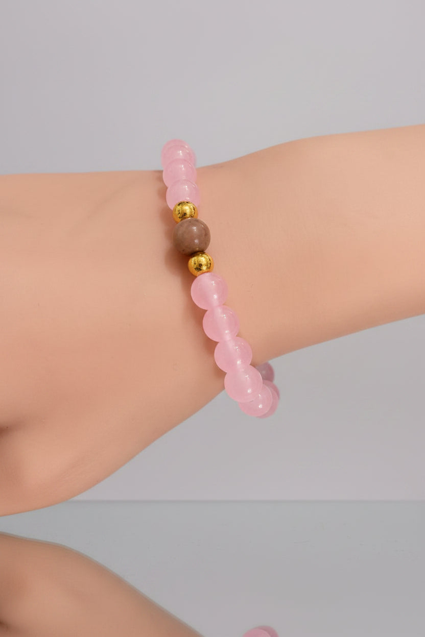 Bracelet - Pink Cat's Eye - Rose Quartz