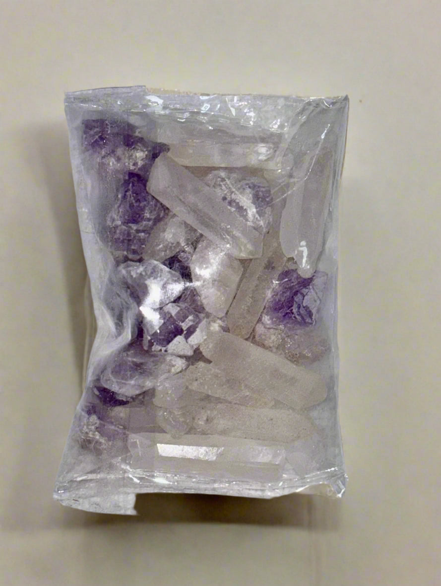 Crystals - Amethyst and Clear Quartz