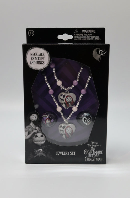 Jewelry Set - Disney - Tim Burton's - The Nightmare Before Christmas - Necklace, Bracelet, & Rings