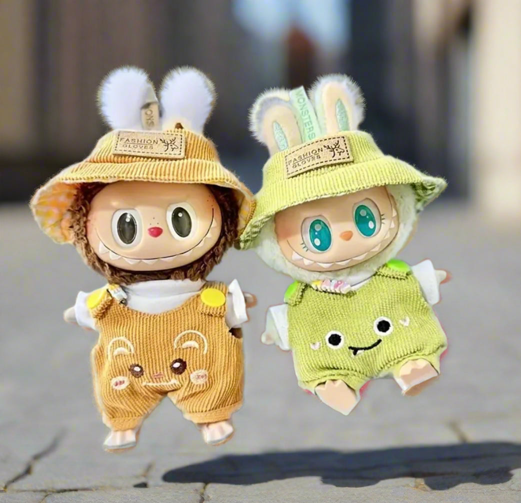 Labubu Outfit - Sunny Banana Overalls Set