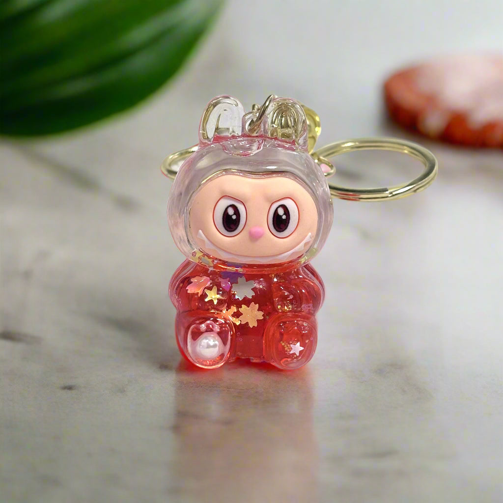 Keychain - Acrylic Labubu - Glitter Shaker
