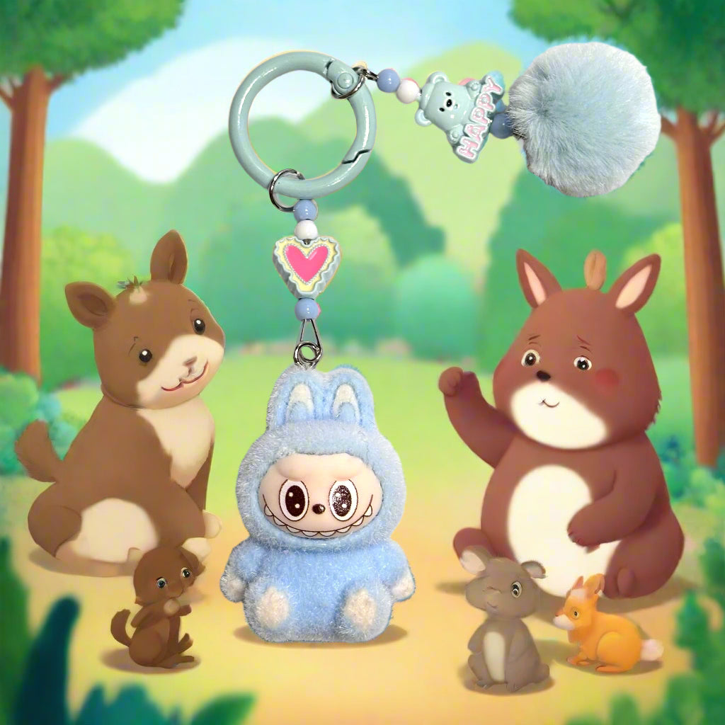 Keychain - Tiny Fuzzy Alien Monsters