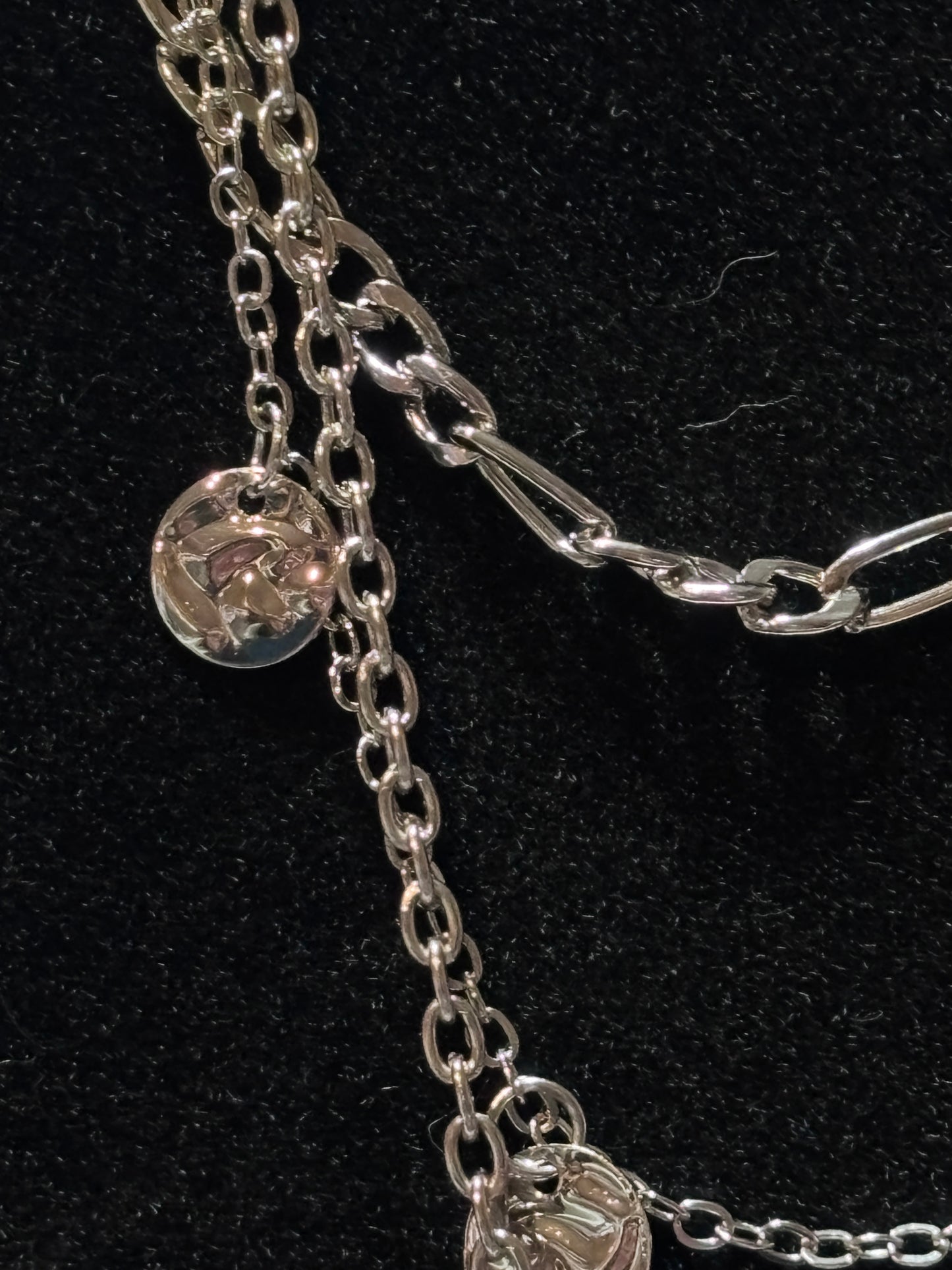 Necklace - Triple Layered - Virgin Mary Pendant and Chains