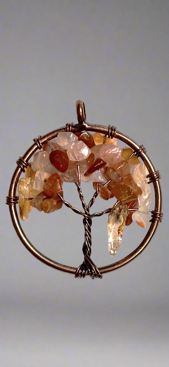 Pendant - Precious Stone Tree of Life