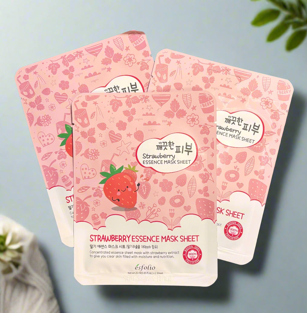 Facial Mask - Strawberry Essence Sheet