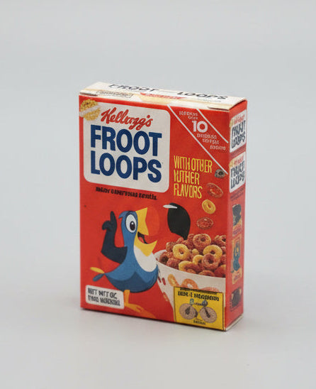 Mini Brands - ZURU - Miniature Size - Box of Kellogg's Froot Loop Cereal
