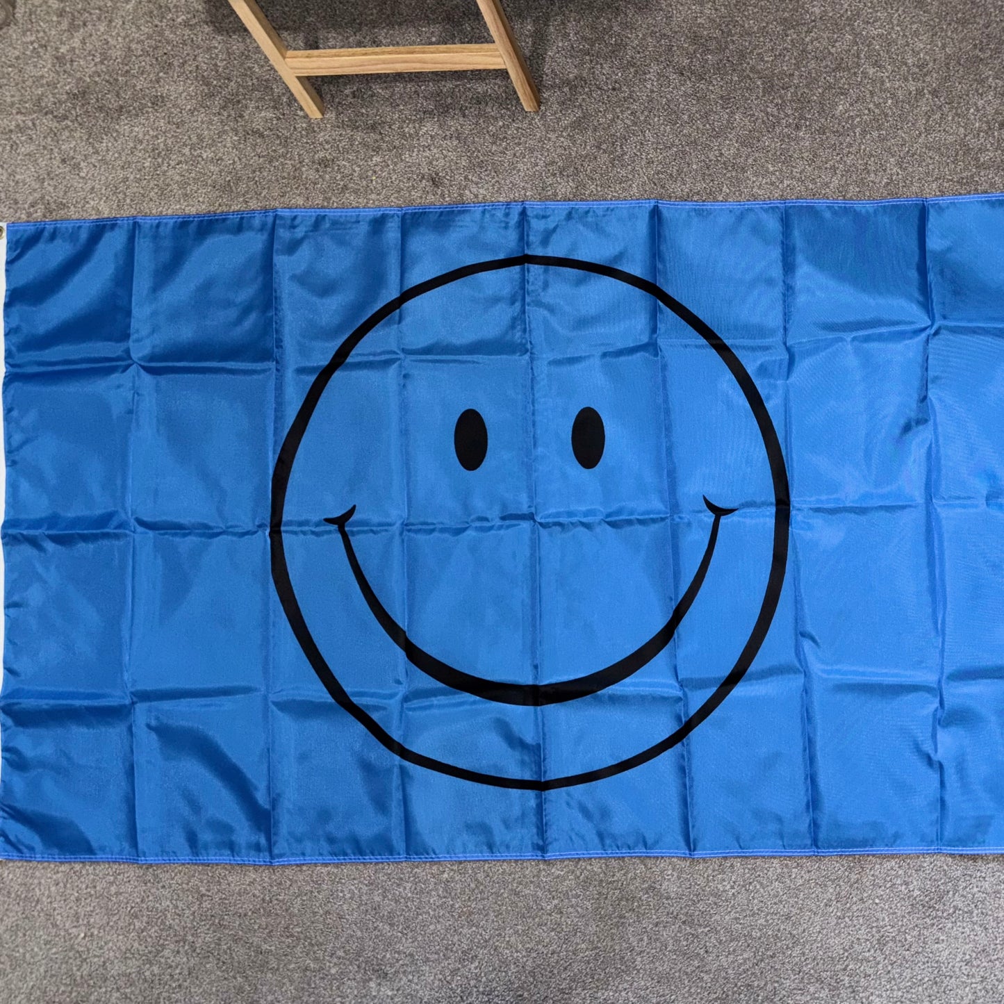 Blue Smiley Flag Banner