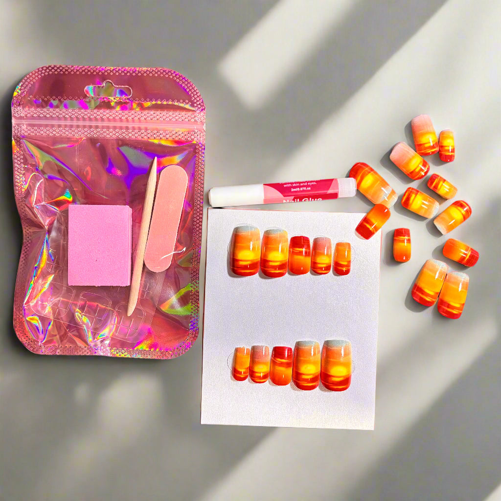 Press on Nails - Sunset Orange