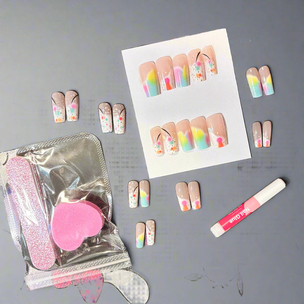 Press on Nails - Speckled Confetti