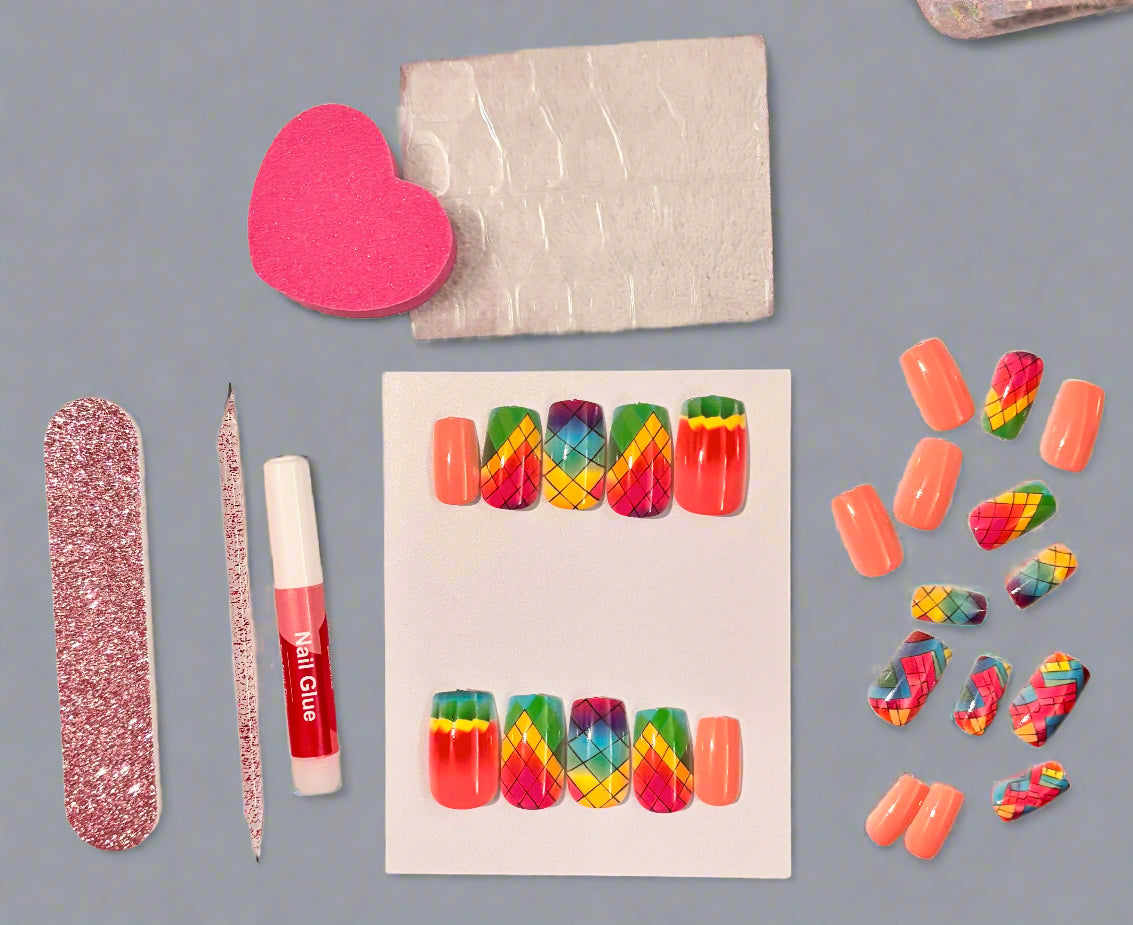 Press on Nails - Vibrant Pineapple