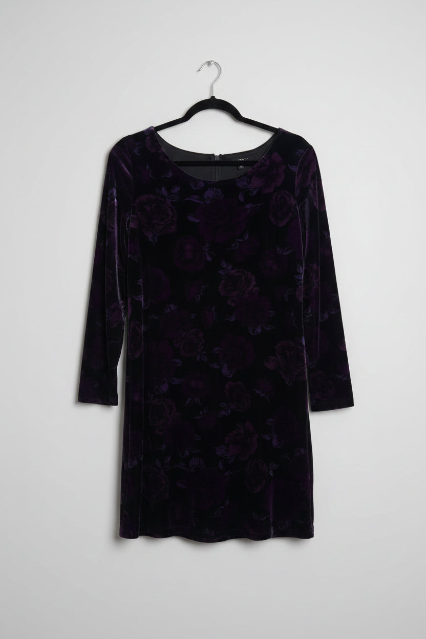 Dress - Velour in Deep Purple