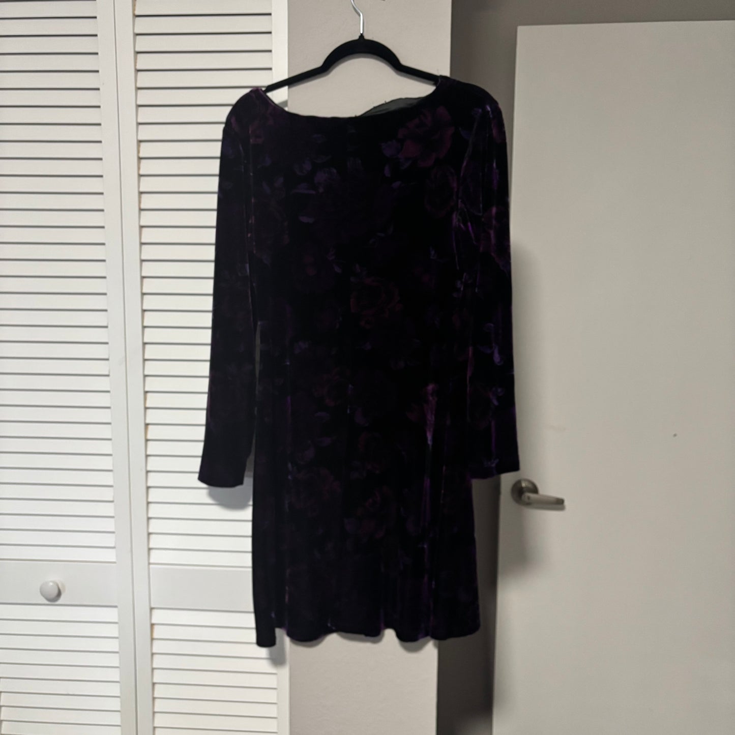 Dress - Velour in Deep Purple