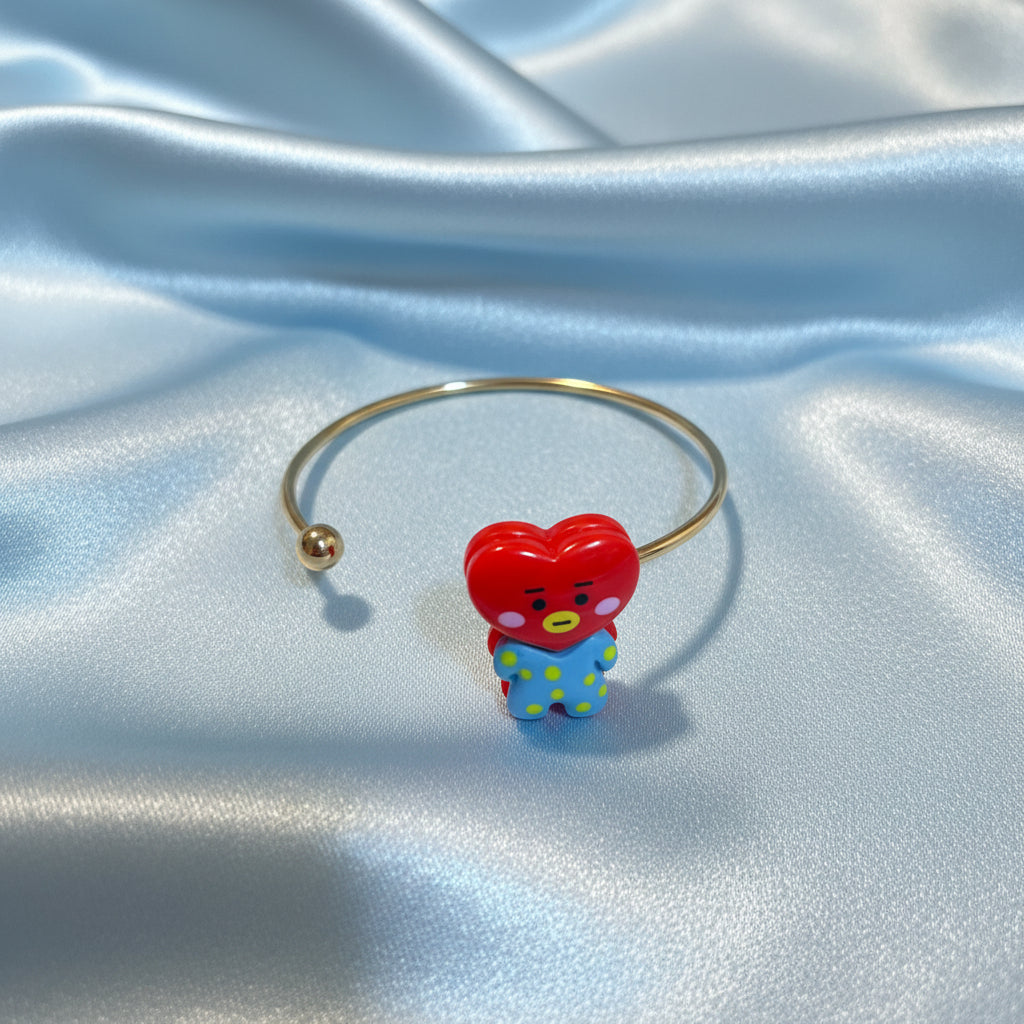 Bracelet - Tata - BT21 Inspired - Heart Character - Bangle