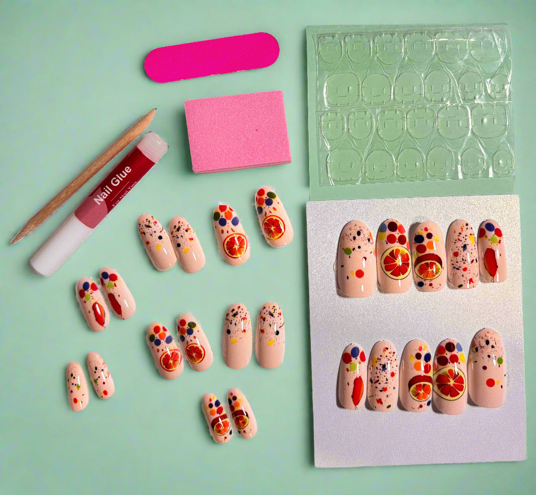 Press on Nails - Citrus Celebration