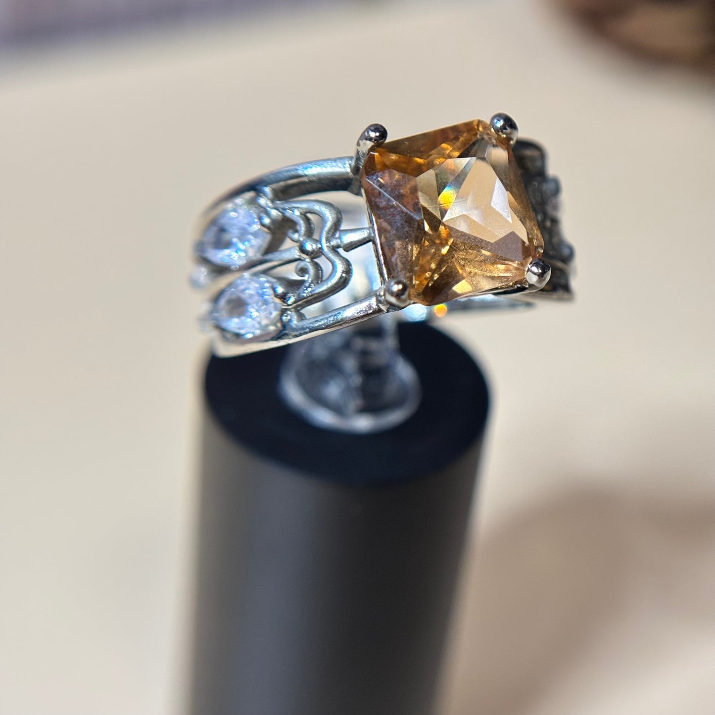 Ring - Size 7 - Fashion Cocktail Citrine