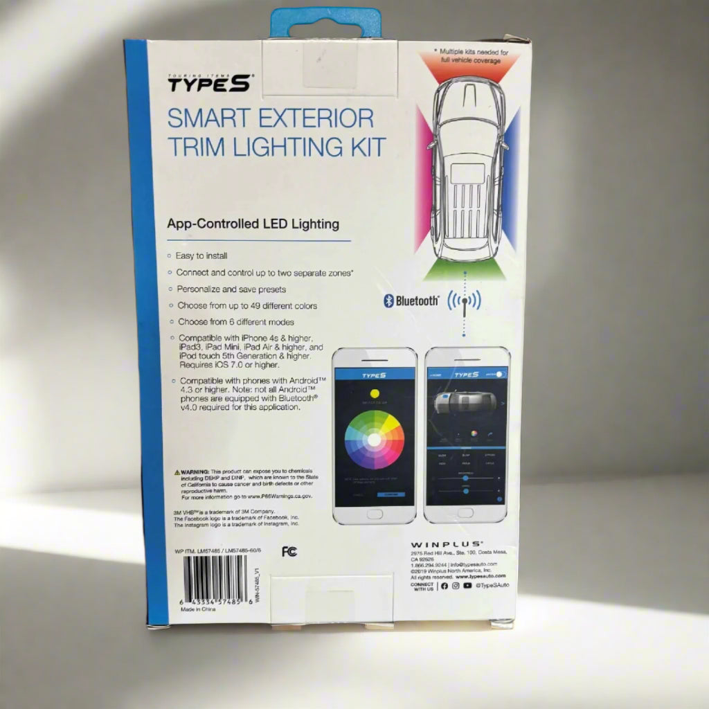 Type S Smart Exterior Trim Lighting Kit App Controlled LED Lighting