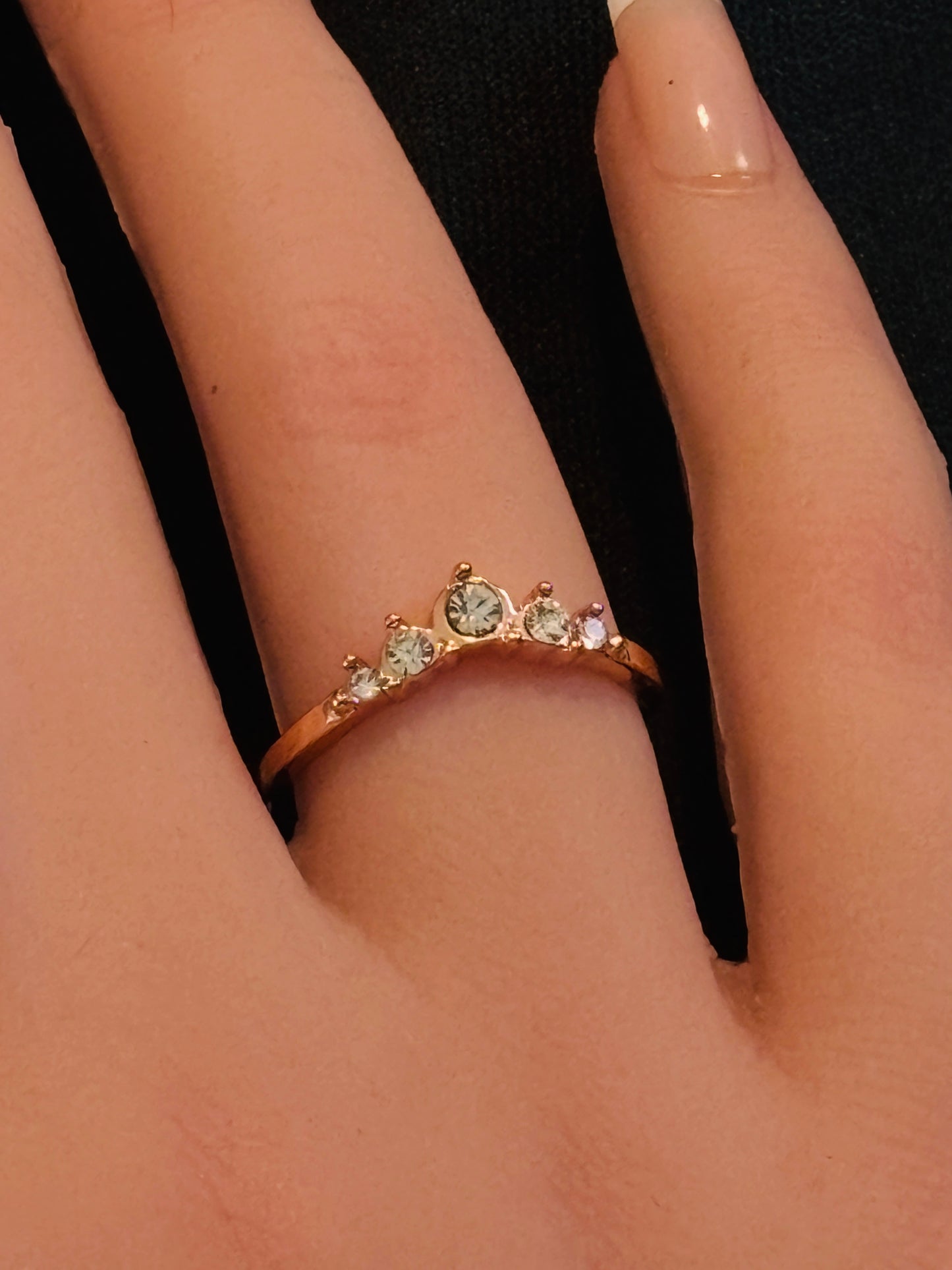 Ring - Aria Half Eternity CZ Anniversary Band Stackable - Size 8
