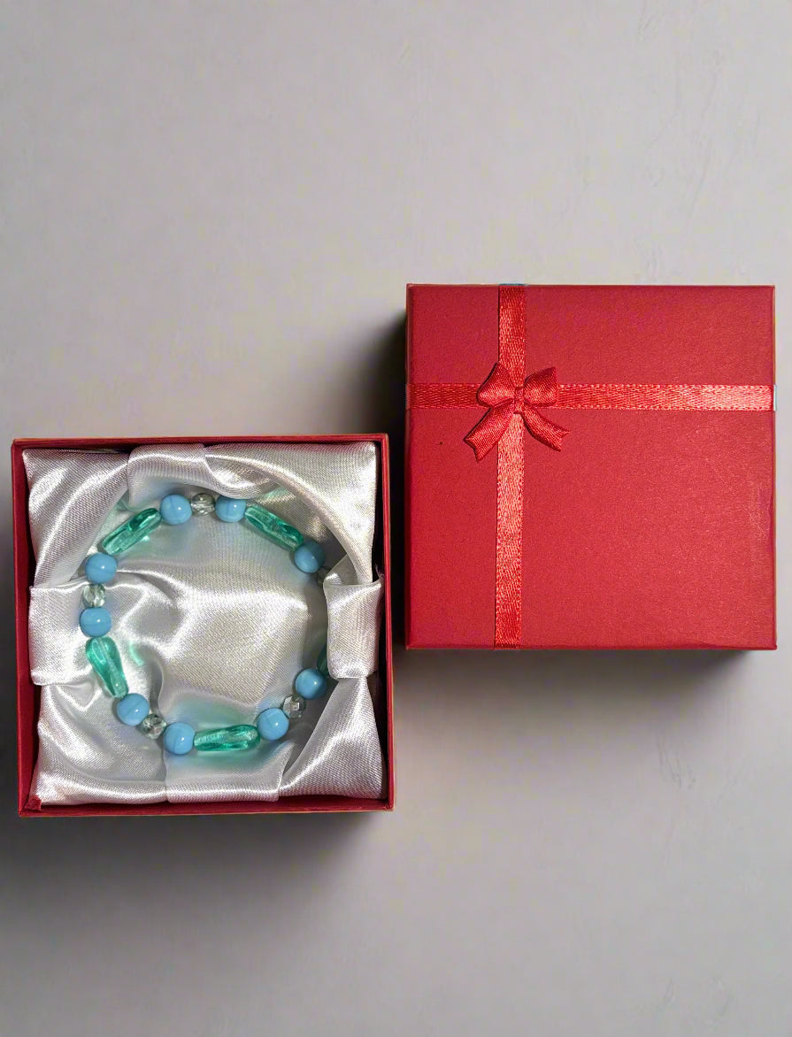 Handmade - Glass Beaded Bracelet - Blues