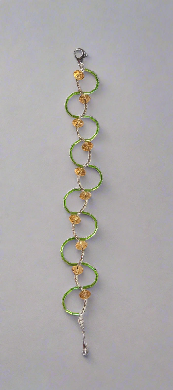 Handmade - 7" Emerald Vine Handmade Bracelet