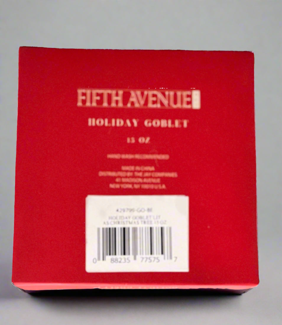 Lit As a Christmas Tree - Large Wine Glass