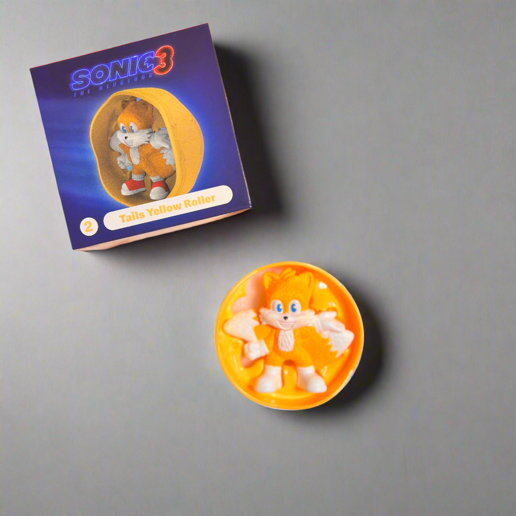 McDonald's Happy Meal Toy - Sonic 3 - (2) Tails Yellow Roller