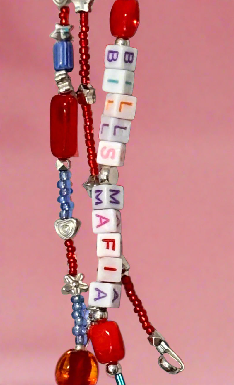 Handmade - Bag Charm/ Keychain - Buffalo Bills Fans