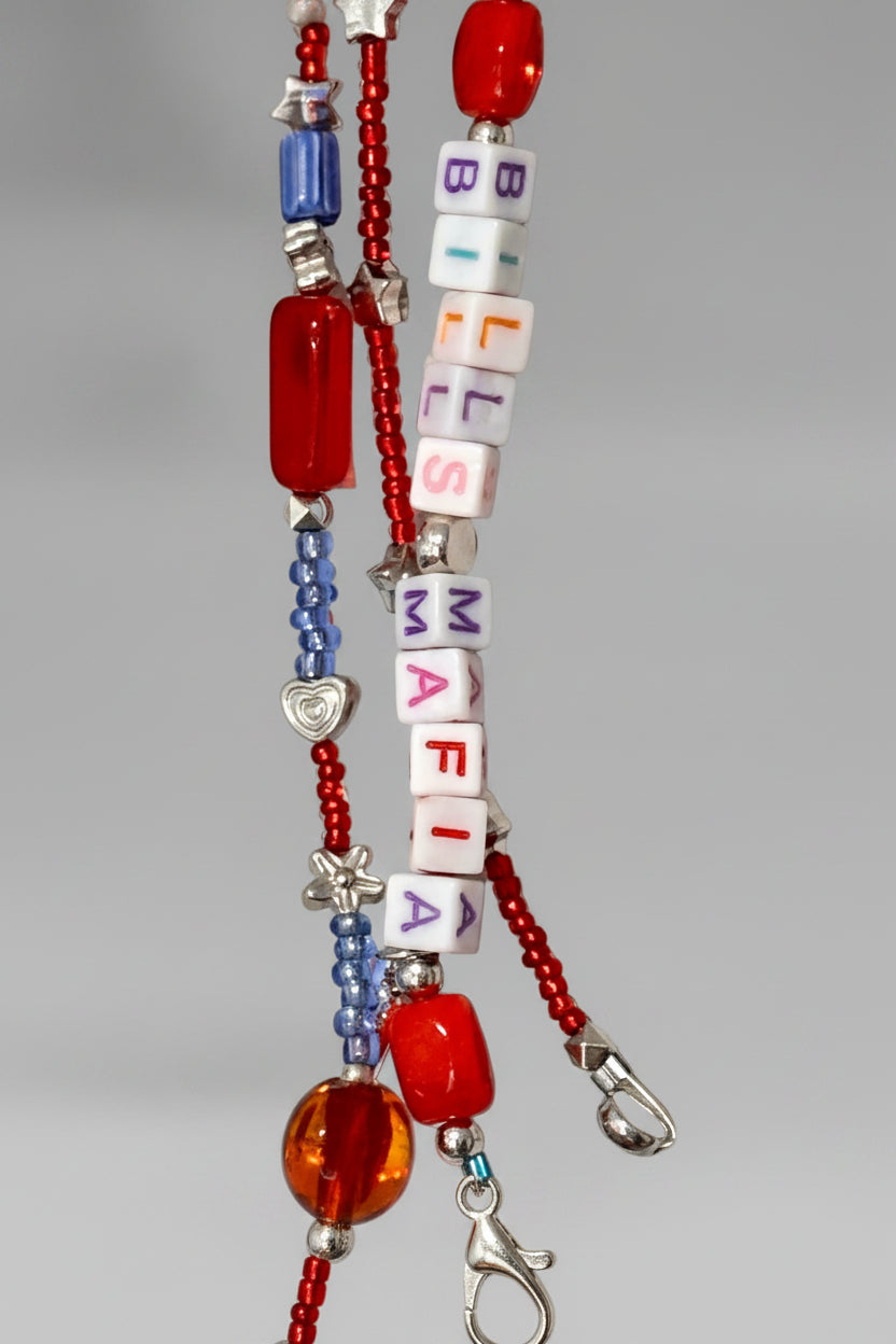 Handmade - Bag Charm/ Keychain - Buffalo Bills Fans