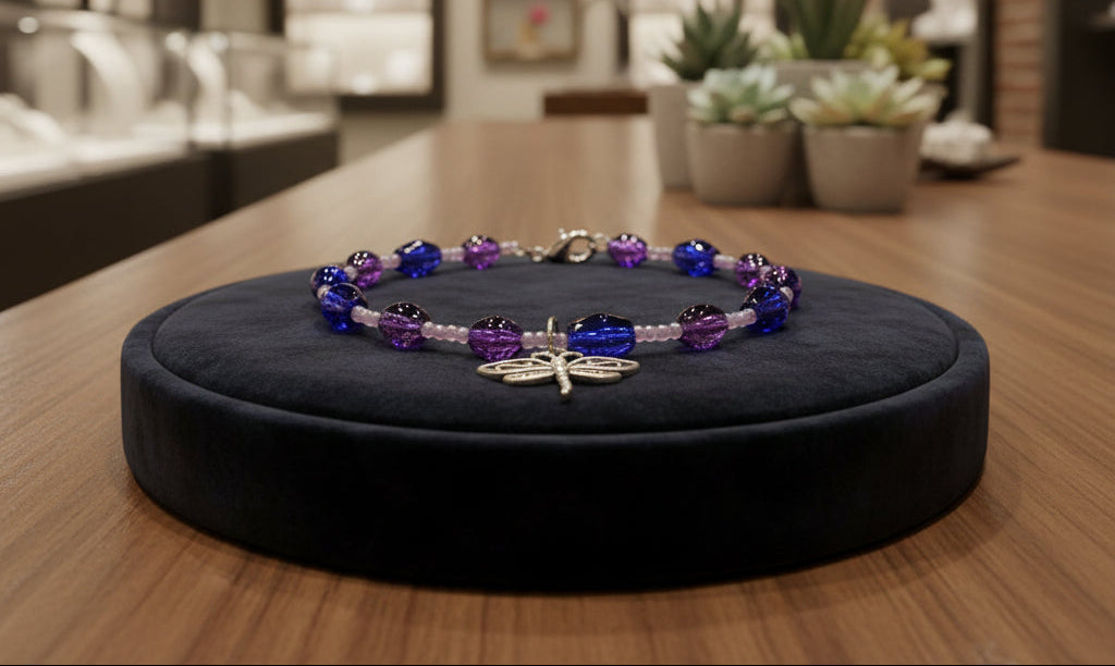 Bracelet - Handmade - Dragonfly Dreams - 9"