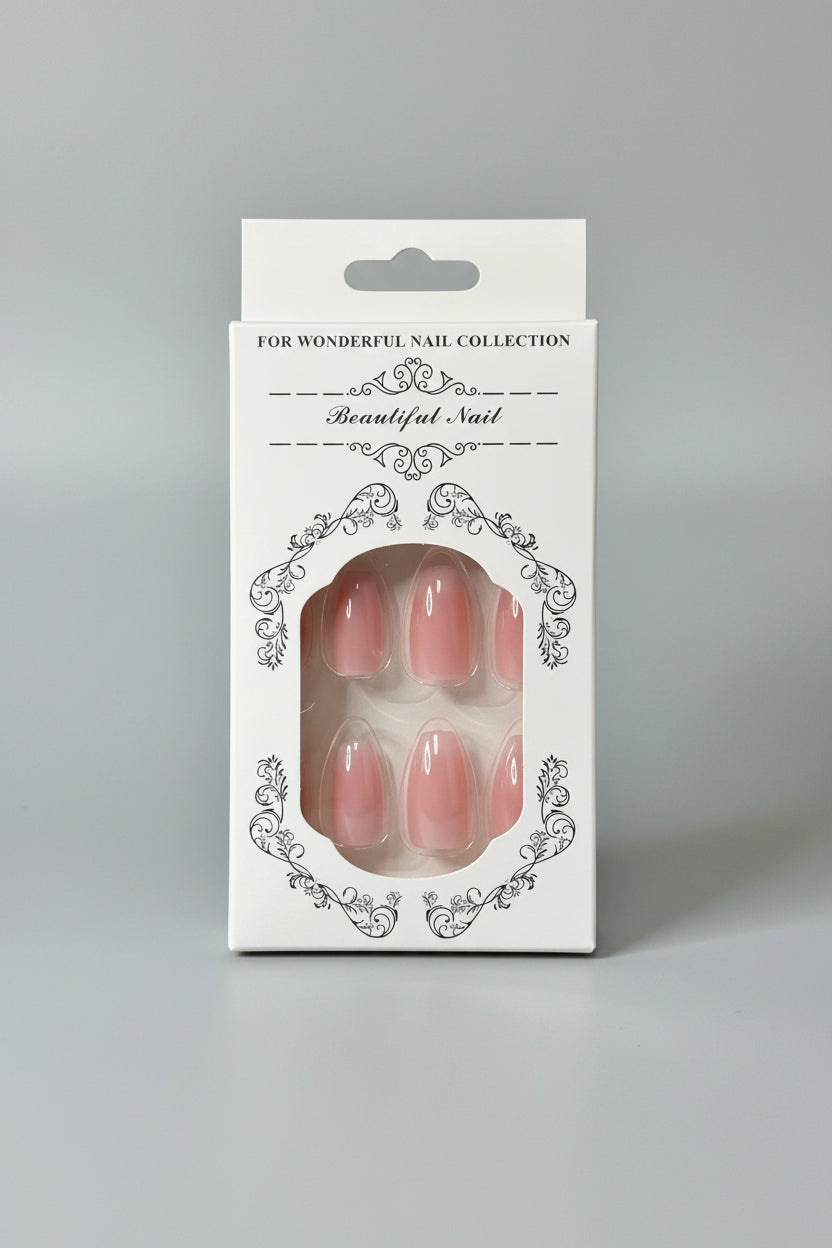 Press on Nails - Pink and White - Gradient
