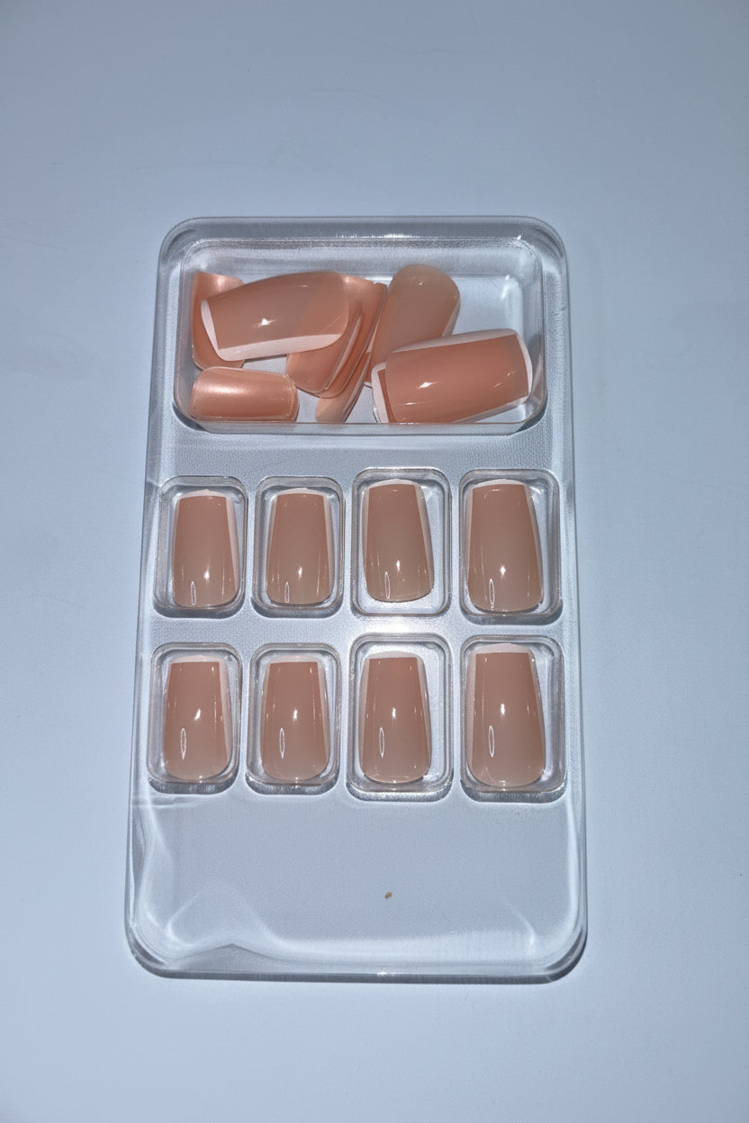 Press on Nails French Square Shaped