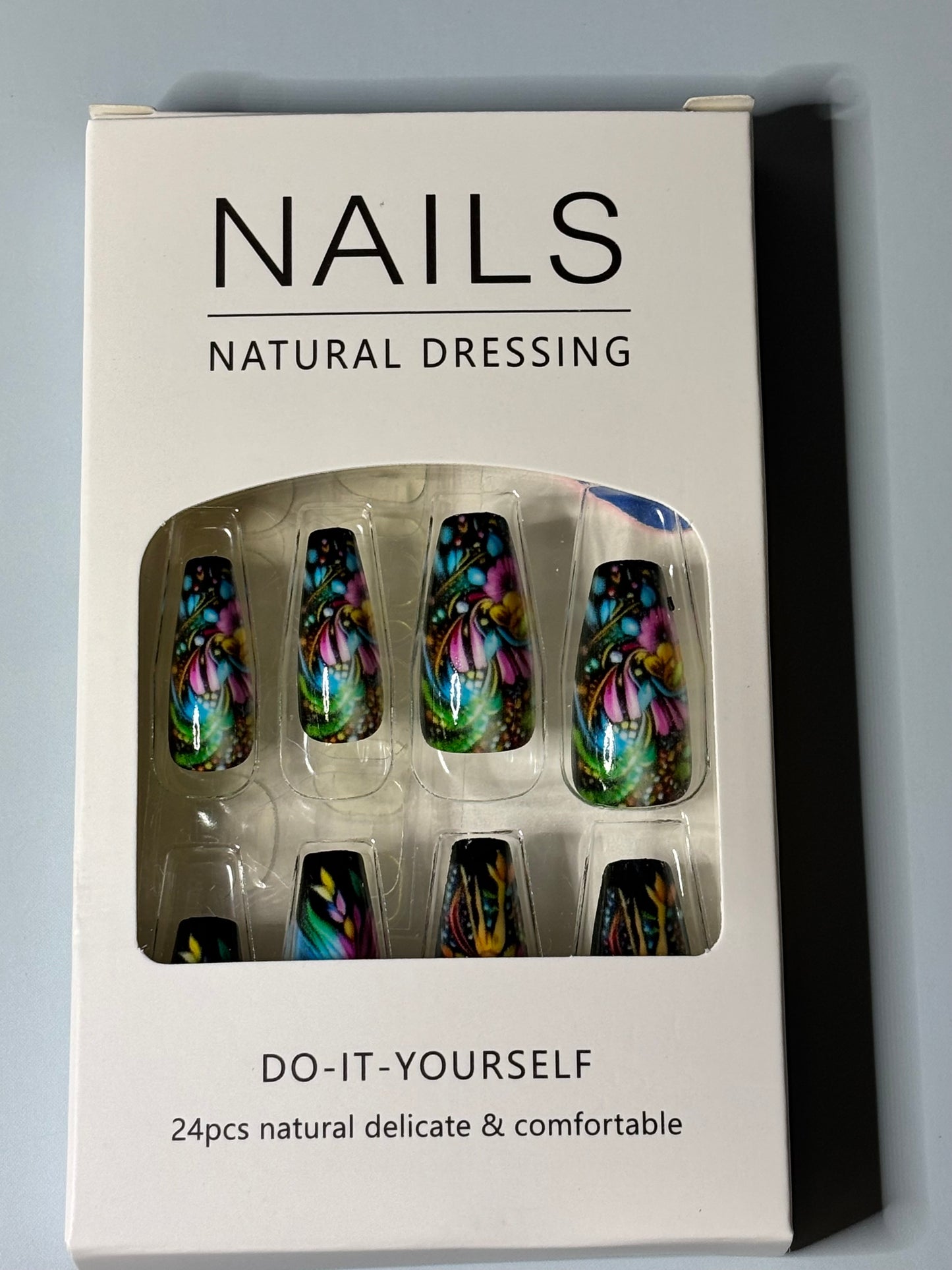 Press on Nails Peacock Feather Design