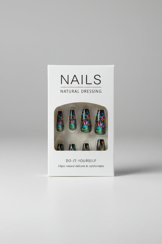 Press on Nails - 3D Floral Pattern