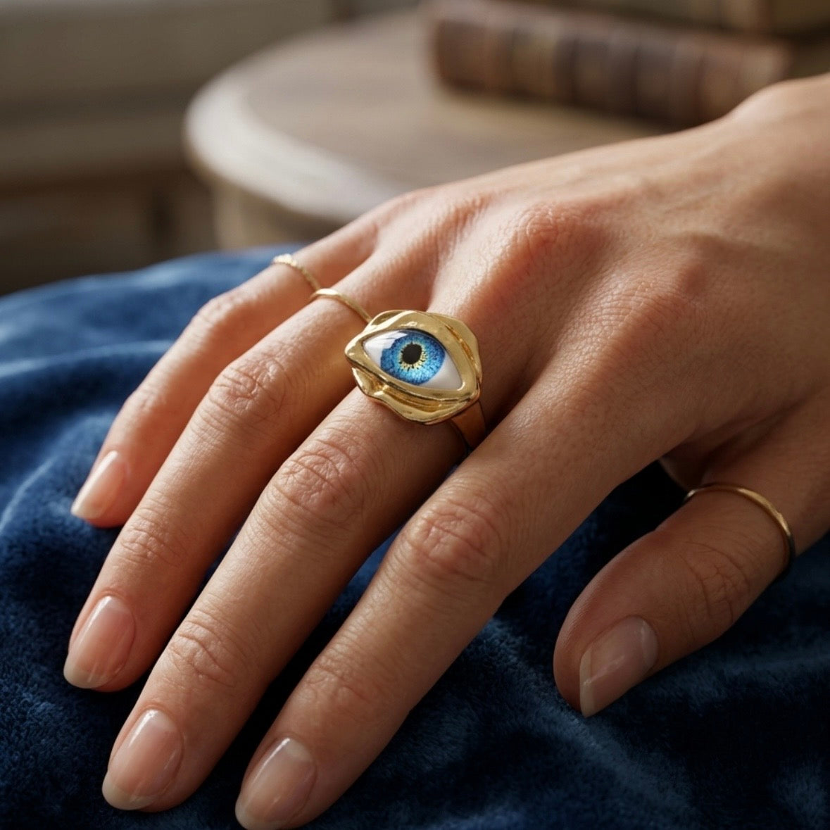 Ring - Evil Eye - Open Ended