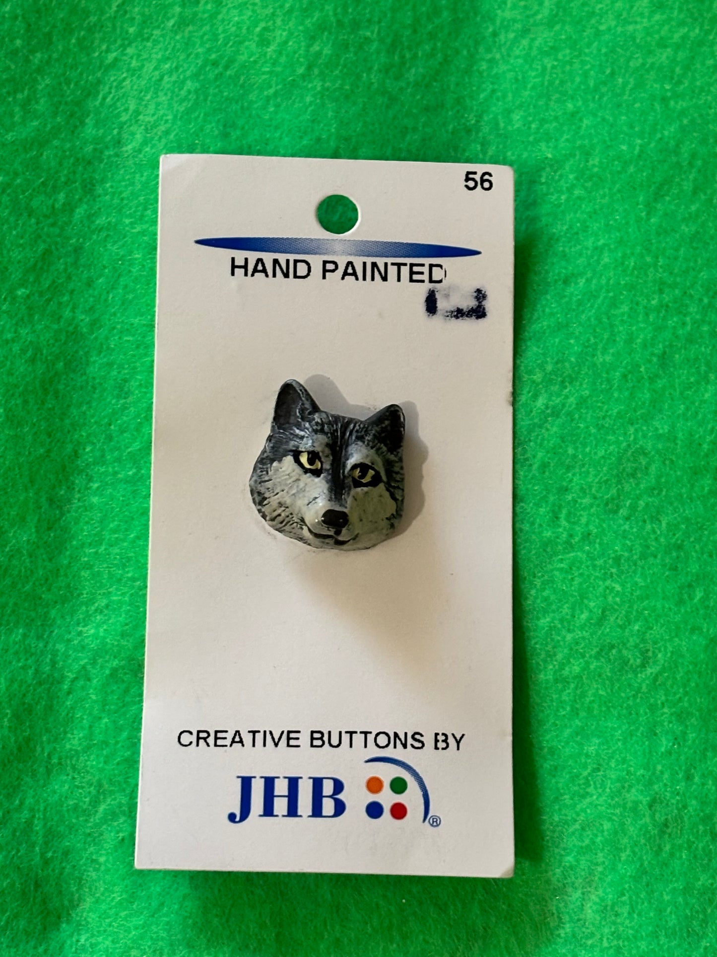 Creative Button by JHB International - Wolf Head Button