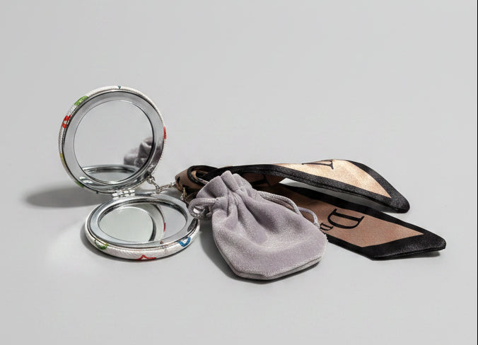 Compact Mirror - Dior - Dual - with Keychain Bag Charm