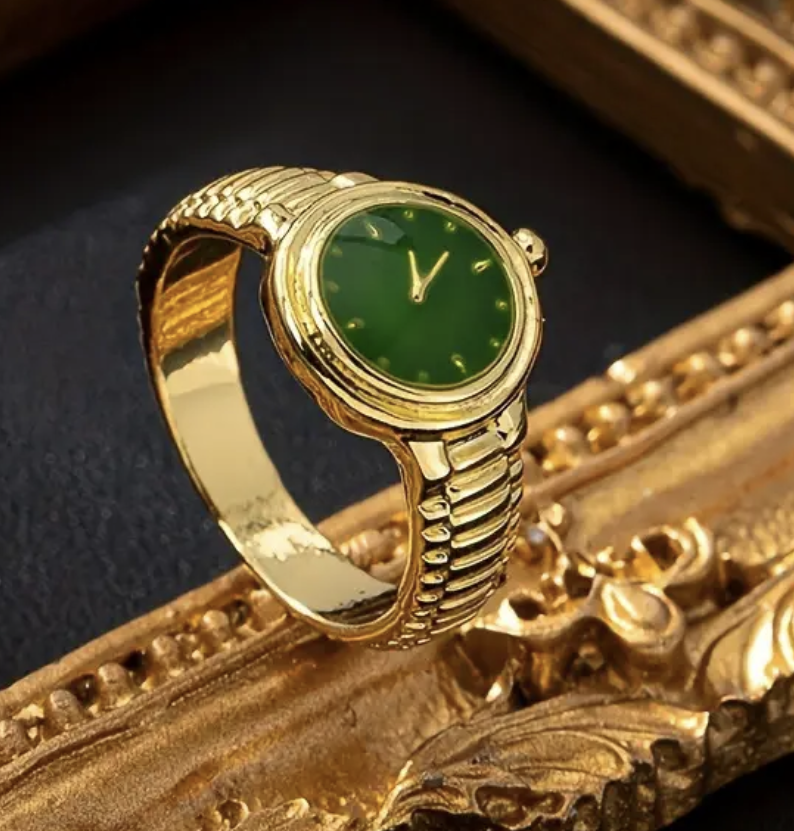 Ring - Size 6.5 - Fashion Faux Watch Face Style