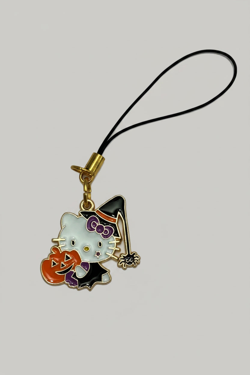 Phone Charm - Halloween Hello Kitty with Pumpkin