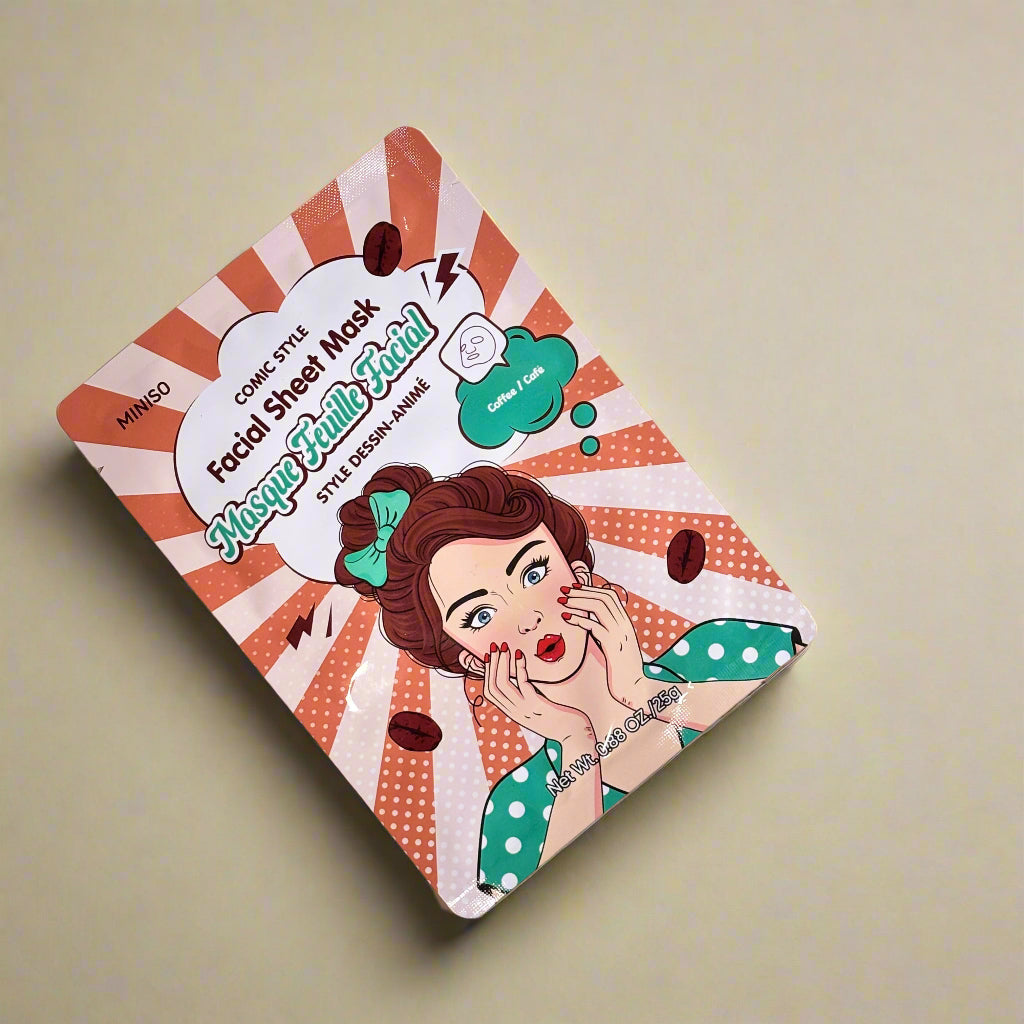 Facial Mask - Comic Style - Blueberry Yogurt / Coffee Scent