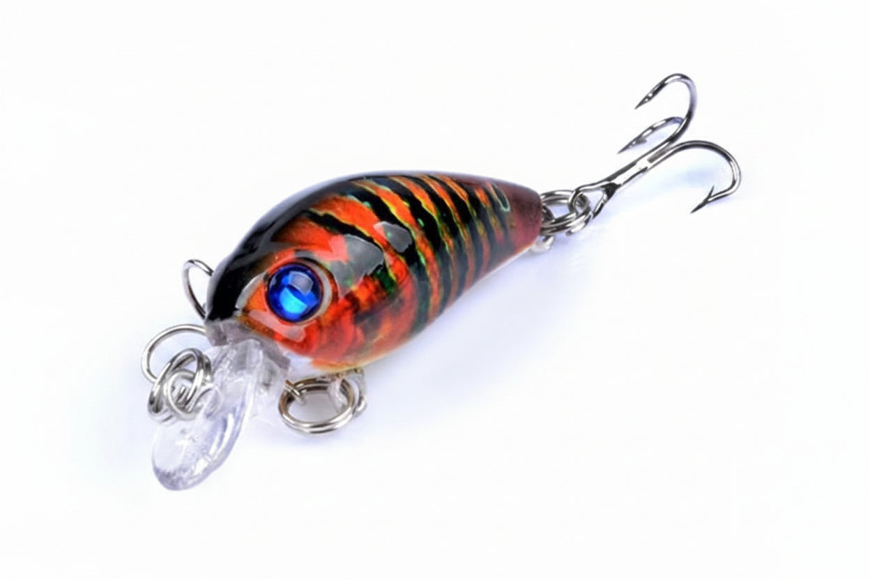 Fishing Lures - Hard Body Miniature Crankbait - Set of 6