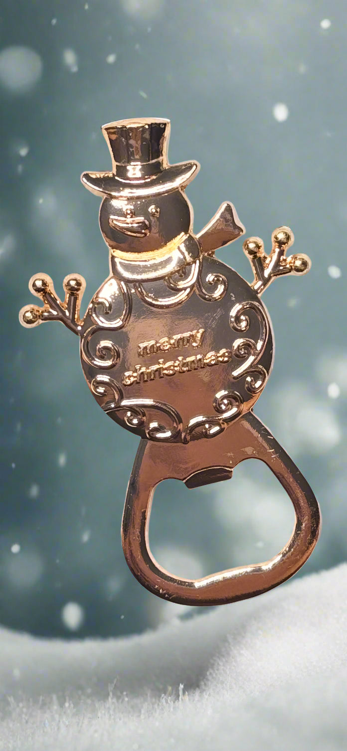 Christmas Themed Alloy Snowman Bottle Opener