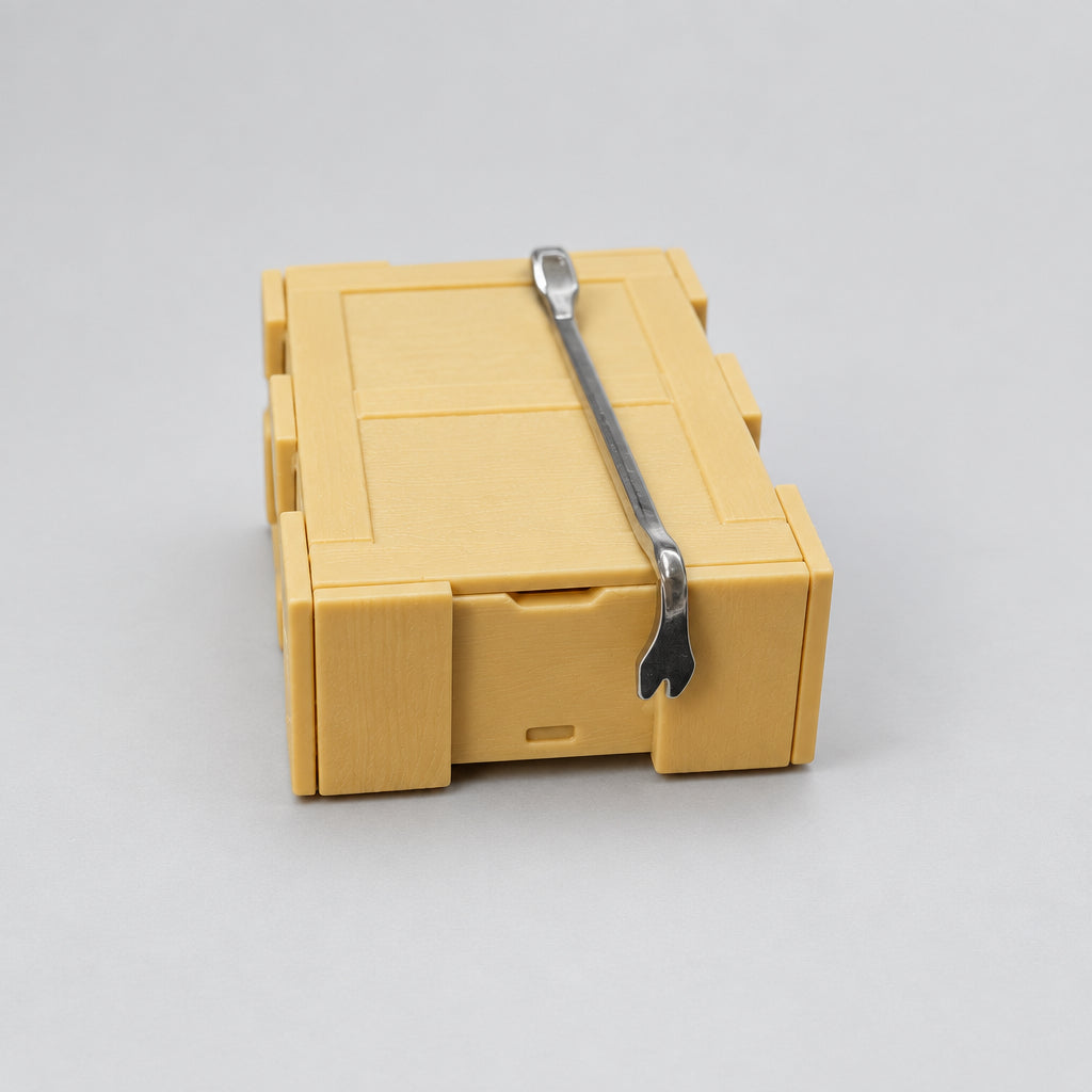 Mini Brands - Masterpiece - Miniature - Crate & Crowbar - Wooden Storage Crate