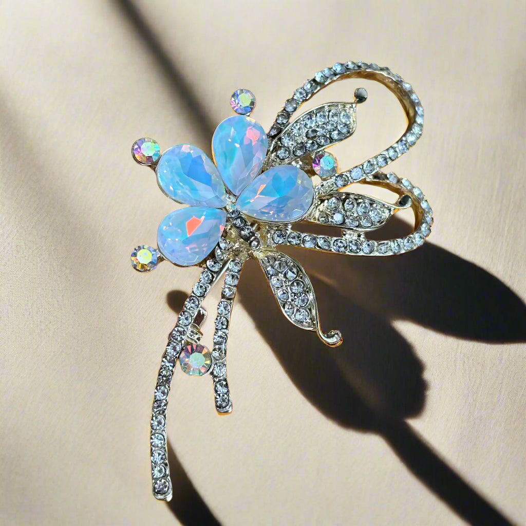 Brooch - Butterfly on Flower